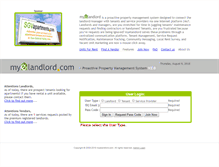 Tablet Screenshot of myelandlord.com